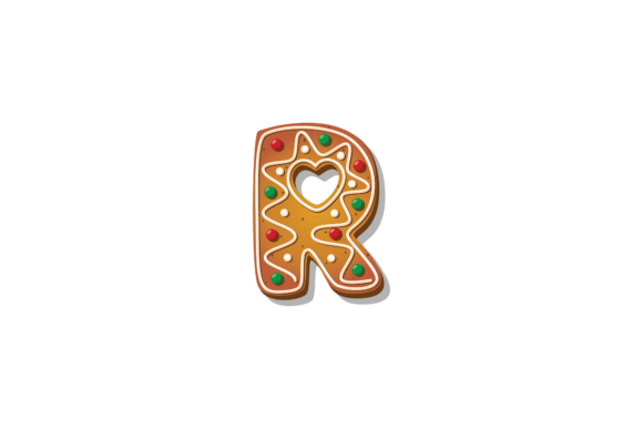 Alphabet Christmas Cookies Font R Svg: Festive Graphics for Local Brands