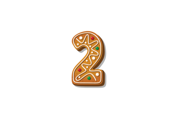 Alphabet Number 2 Christmas Cookies: Festive Graphics for Holiday Sales