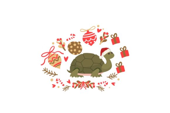Beautiful Christmas Wreath with Animal: A Versatile Graphics Asset