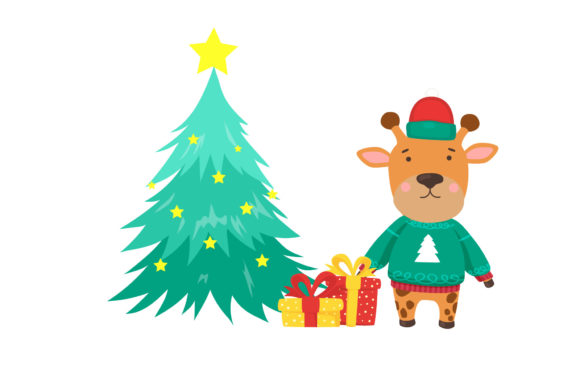 Christmas Deer Animals Celebration Art: A Festive Graphics Review