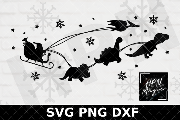 Christmas Dinosaur Sleigh Ride SVG: A Festive Graphics Gem