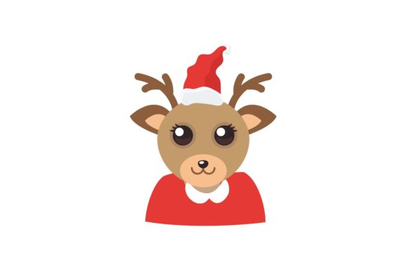 Christmas Face Animal: A Festive Graphic for Creative Projects