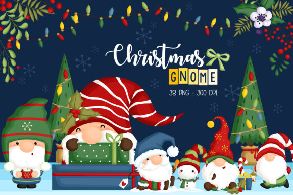Christmas Gnome Clipart: A Charming Addition to Graphics and Illustrations