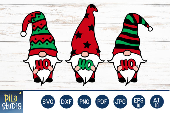Christmas Gnomies PNG, EPS, JPG: A Charming Illustration for Festive Graphics
