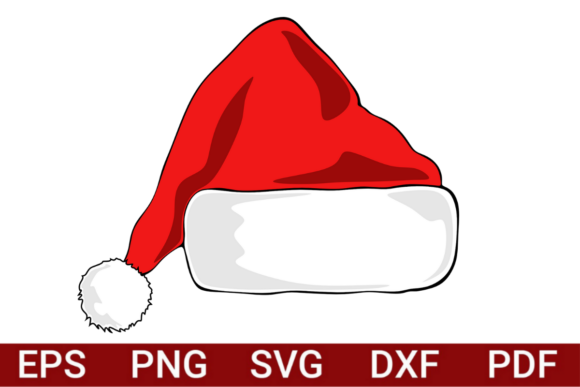 Christmas Hat SVG PNG for Embroidery