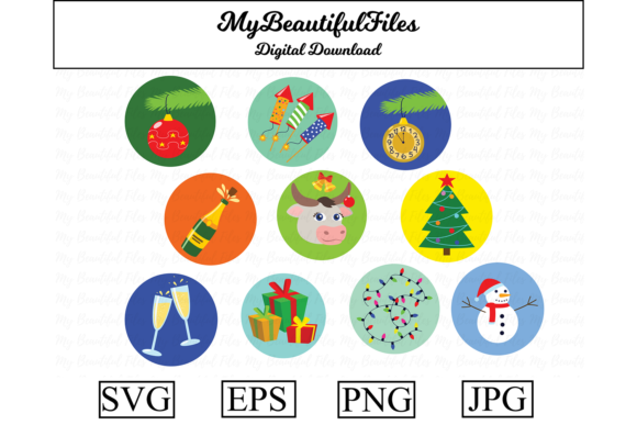 Christmas New Year Sticker Bundle: A Festive Embroidery Review