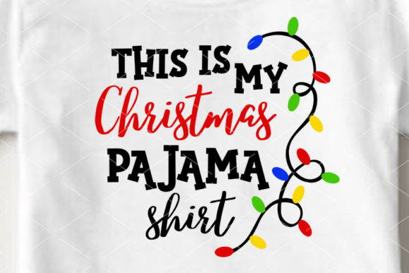 Christmas Pajama Shirt Lights: A Festive Graphic Asset