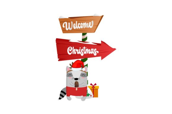 Christmas Signboards with Animal: Perfect for Festive Branding
