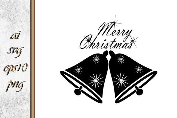 Christmas Stencil Doodle Xmas Bell: A Versatile Graphics Asset