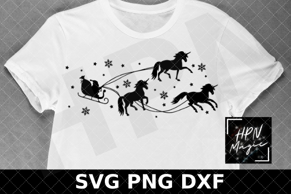 Christmas Unicorn Sleigh Ride SVG: A Festive Graphic Design
