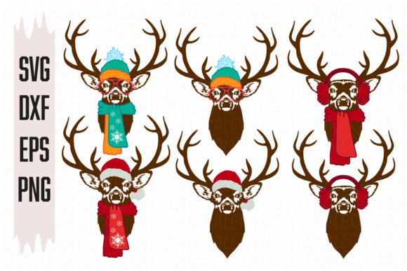 Deer Christmas, Antler: A Versatile Graphic for Holiday Illustrations