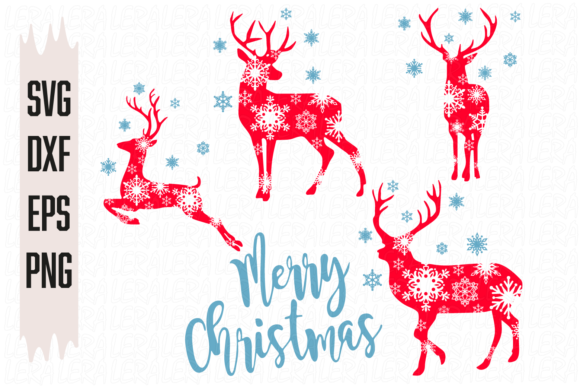 Deer, Merry Christmas, Snowflake: Festive Graphics for Local Brands