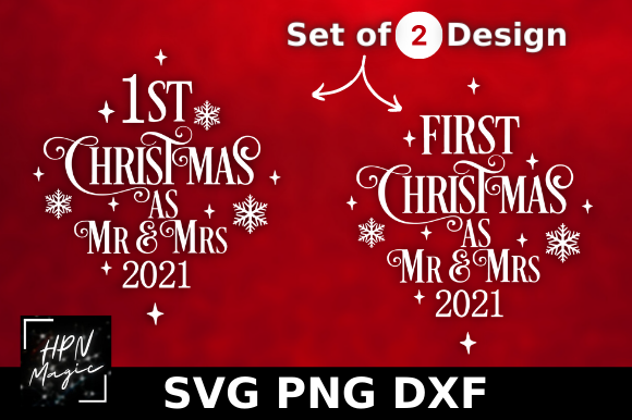 First Christmas As Mr and Mrs: A Charming Graphics Illustration