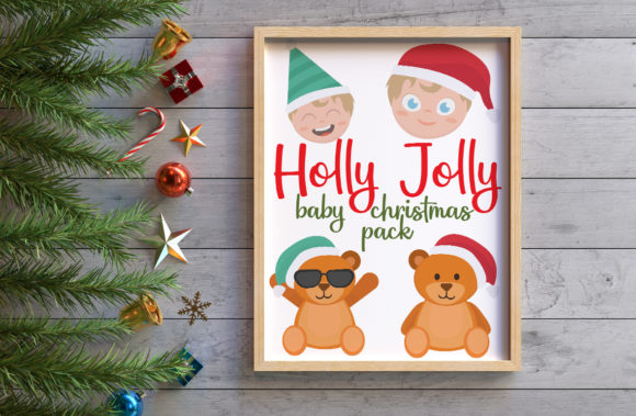 Holly Jolly, Baby Christmas Pack: Festive Graphics and Illustrations