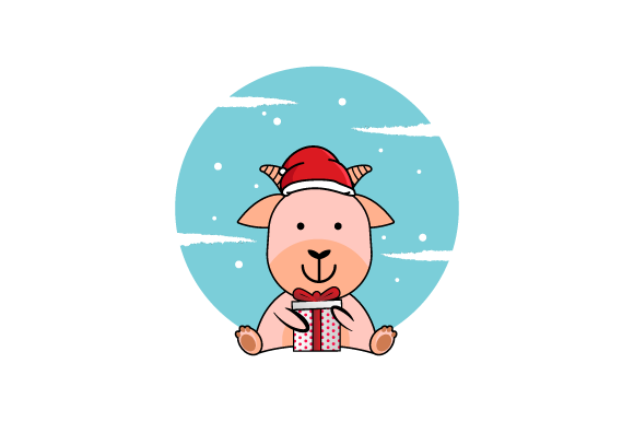 Illustration Goat Wearing Christmas Hat: A Festive Graphics Review