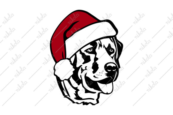 Labrador Santa Hat Christmas Svg Dog Lab Graphics