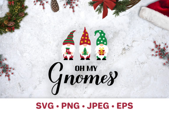 Oh My Gnomes. Funny Christmas Quote: A Graphics Gem