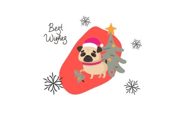 Review: Dog Christmas Play Tree Illustration for Graphics